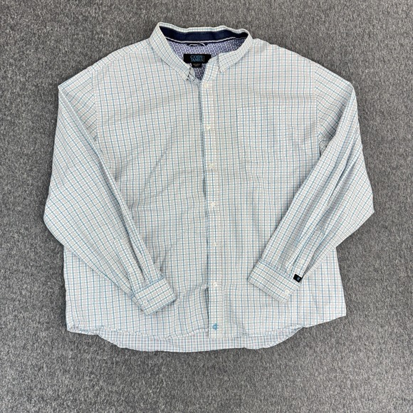 Cody James Other - Cody James Core Plaid Button Up Stretch White Blue Mens‎ XXL